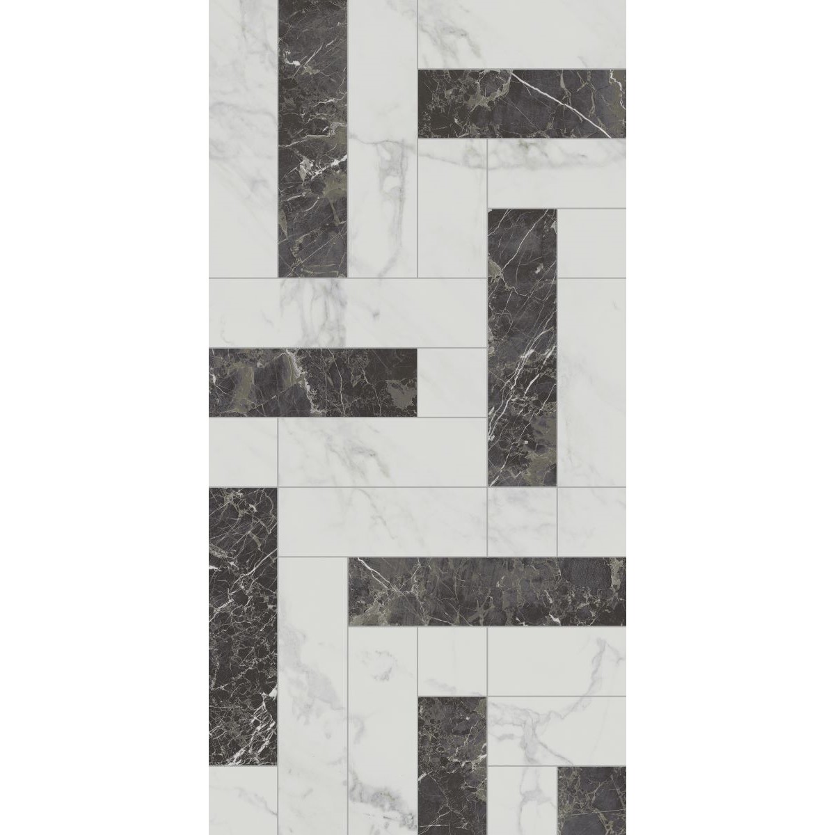 Фаянс Серия Siena White - Black & White Decor /FON-8937/