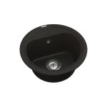 Полигранитна кухненска мивка Lira Black /LRM 01.44/
