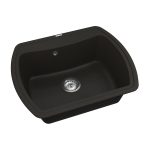 Полигранитна кухненска мивка Norton Black - корито /NMP 01.63/