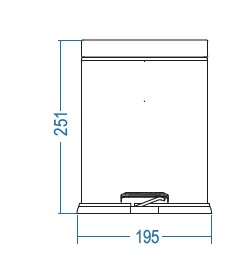 Кошче за тоалетна Серия Mikro 3L P.640000 технически чертеж