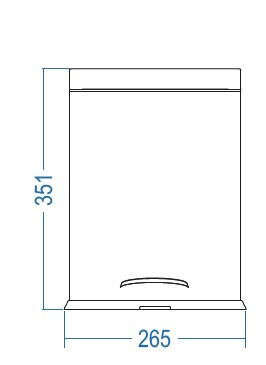 Кошче за тоалетна Серия Mikro 12L P.640012 технически чертеж