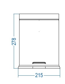 Кошче за тоалетна Серия Mikro 5L P.640005 технически чертеж