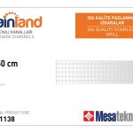 Решетка за канален сифон 13/50 - неръждаема стомана - Серия Mesateknik MTS1138