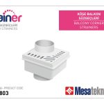 Ъглов сифон за тераса - ф50 - Серия Mesateknik MTS803