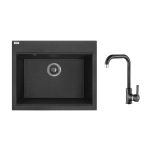 Комплект кухненска мивка и смесител Серия Tau Black SBTA_710Y