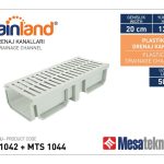 Канален сифон 20/12 хоризонтално оттичане - Серия Mesateknik MTS1042+MTS1044