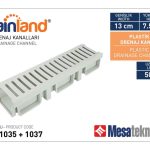 Канален сифон 13/7 хоризонтално оттичане - Серия Mesateknik MTS1035+MTS1037