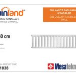 Решетка за канален сифон 13/50 - неръждаема стомана - Серия Mesateknik MTS1038