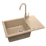 Комплект кухненска мивка и смесител Серия Celebes Beige SBLA_413T