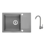 Комплект кухненска мивка и смесител Серия Celebes Grey SBLA_513T