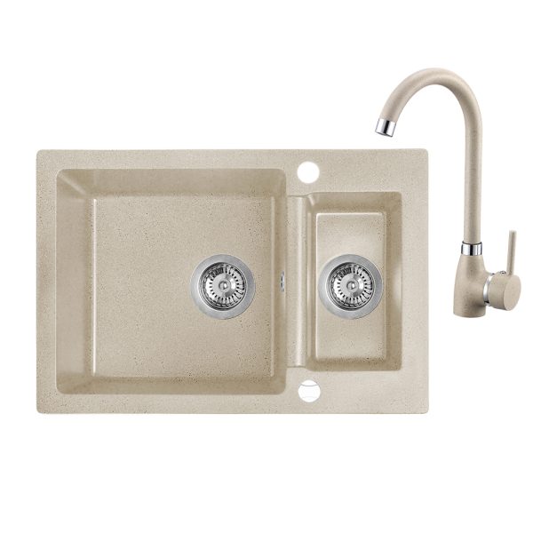 Комплект кухненска мивка и смесител Серия Celia Beige SBCA_430T