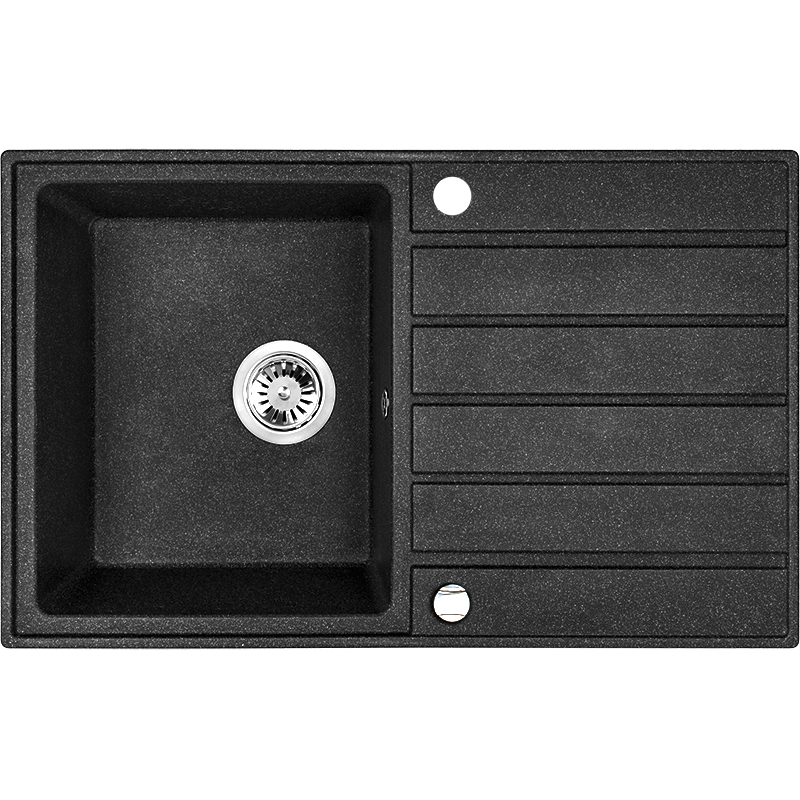 Полигранитна кухненска мивка Серия Margarita Black SBM_711T