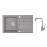 Комплект кухненска мивка и смесител Серия Margarita Grey SBMA_511T