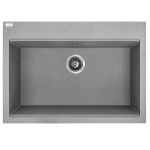 Полигранитна кухненска мивка Серия Tau Grey 50/70 /SBT_5107/