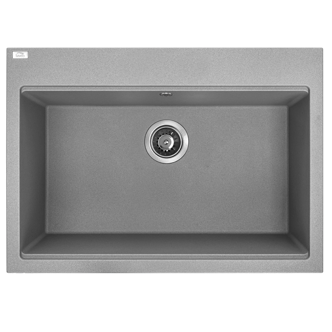 Полигранитна кухненска мивка Серия Tau Grey 50/70 /SBT_5107/