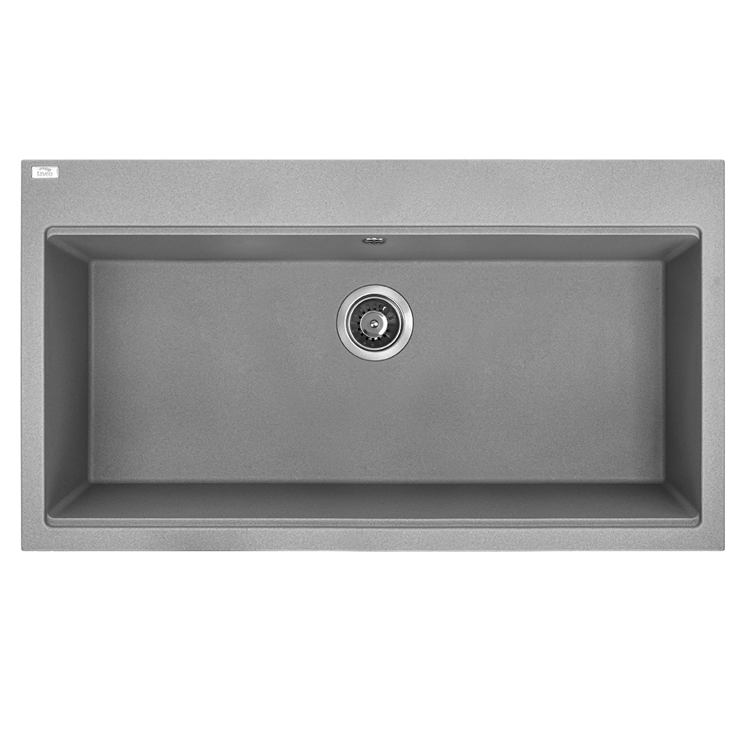Полигранитна кухненска мивка Серия Tau Grey 50/90 /SBT_5109/
