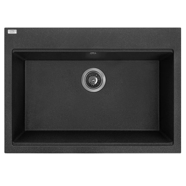 Полигранитна кухненска мивка Серия Tau Black 50/70 /SBT_7107/