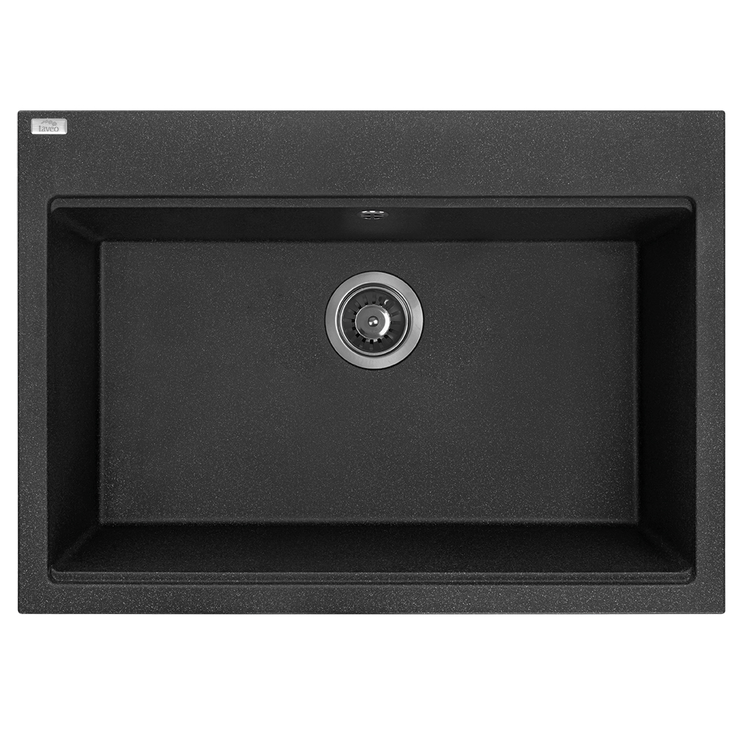 Полигранитна кухненска мивка Серия Tau Black 50/70 /SBT_7107/