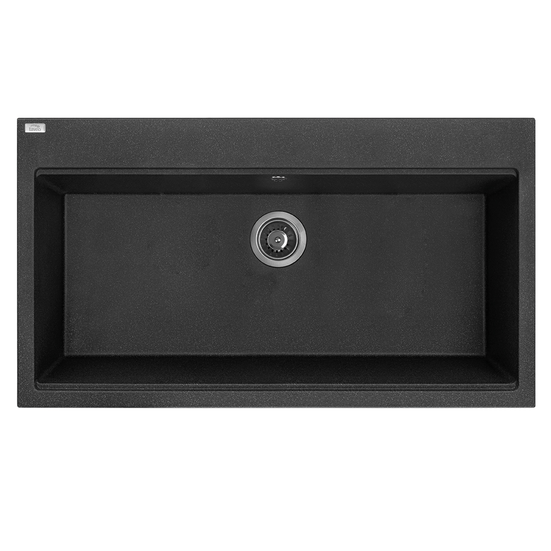 Полигранитна кухненска мивка Серия Tau Black 50/90 /SBT_7109/