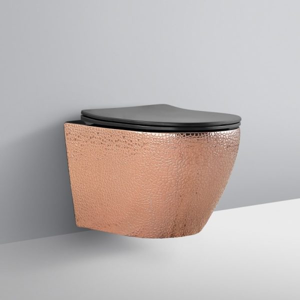 Висящо тоалетно седало Rose Gold & Black к-кт с капак /SWH-112/