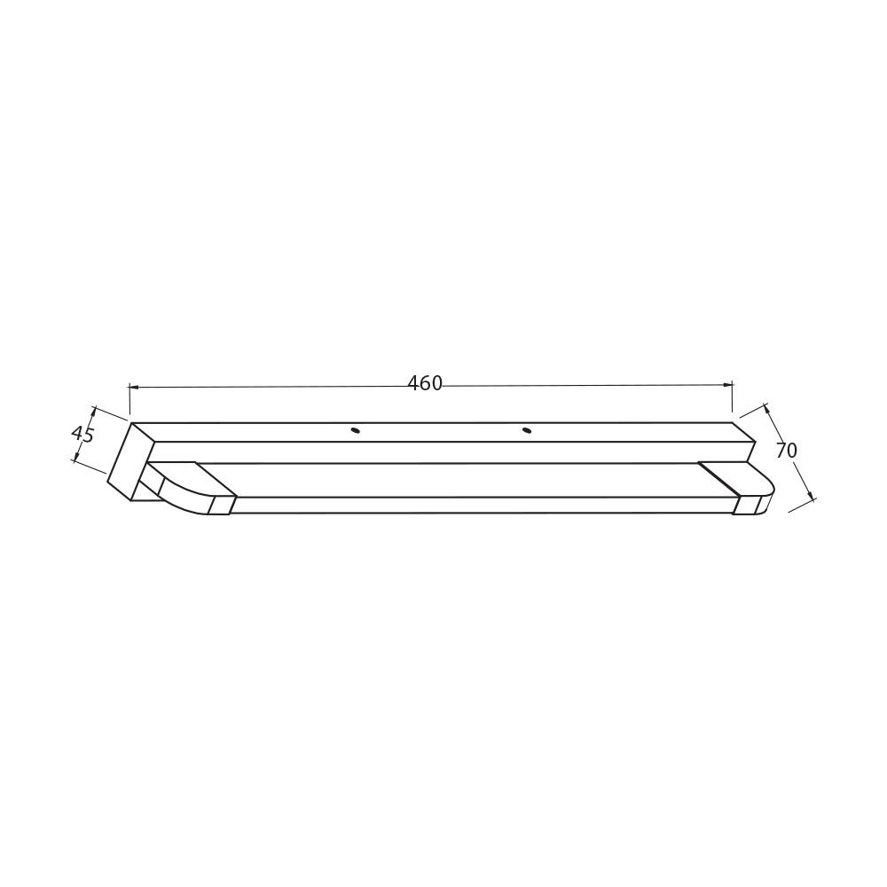 LED Тяло за баня Modena 9W /4321/ технически чертеж