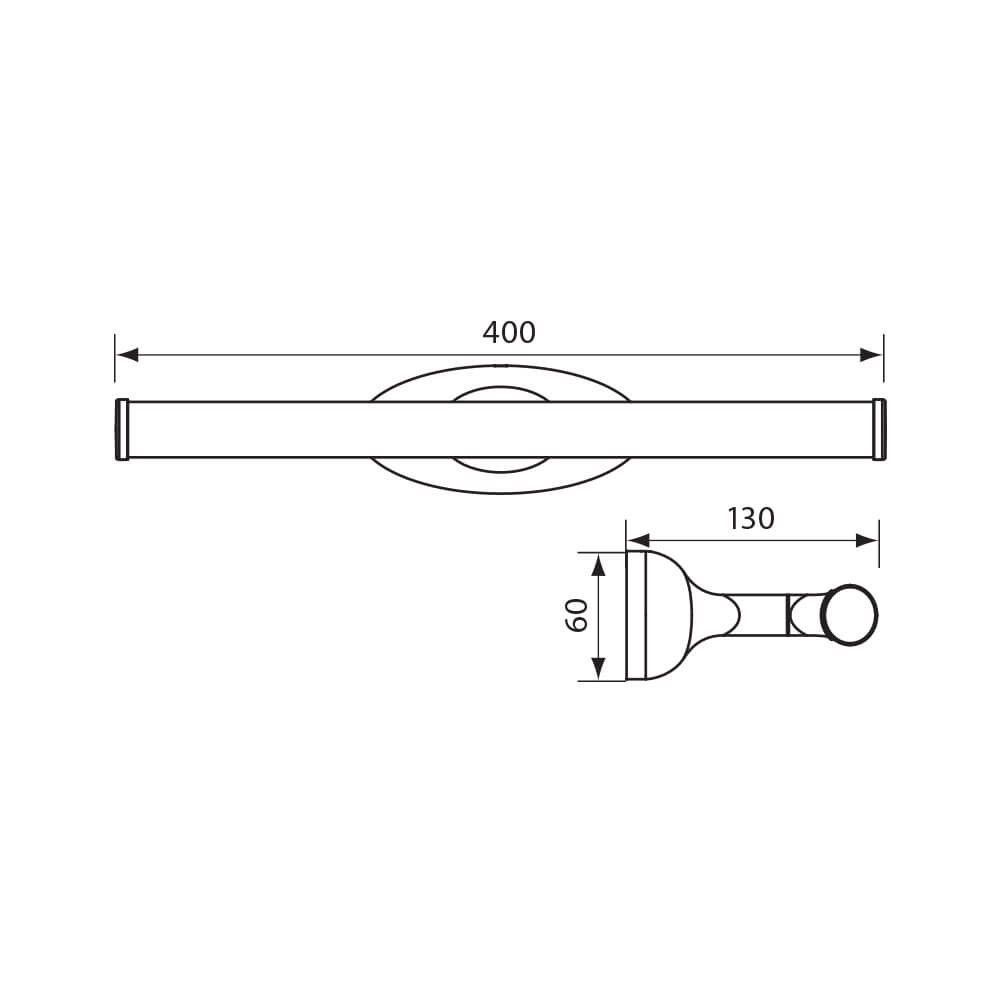 LED Тяло за баня Wally 6W /4014/ технически чертеж