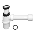 PVC Сифон 1 1/4'' без преливник за стояща батерия /1-50/