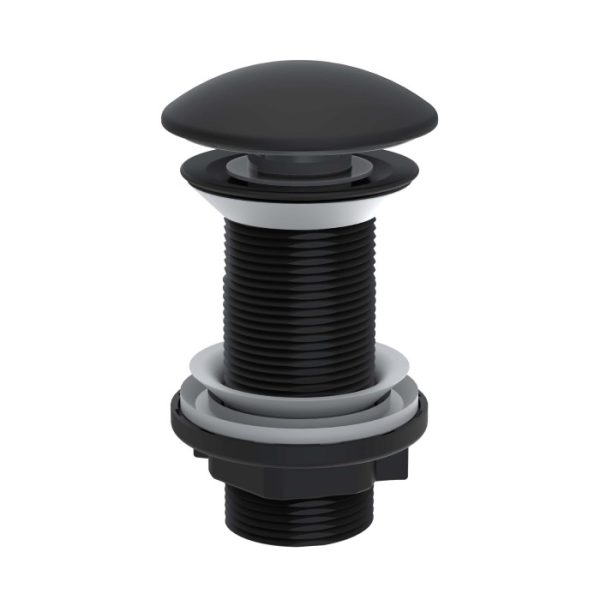 Click - Clack сифон за умивалник без преливник с керамична капачка - Black Matte PP /BD05803080214531/